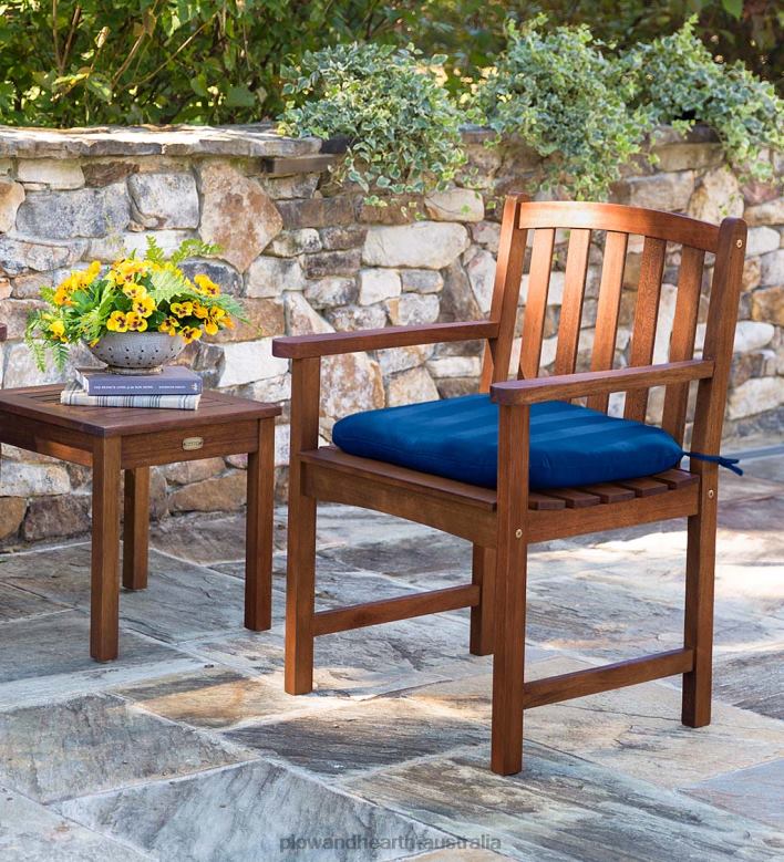 Plow & Hearth Lancaster Eucalyptus Outdoor Seating, 4-Piece Set - Natural P22BD1096 Houseware
