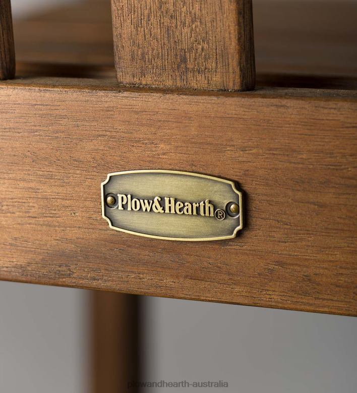 Plow & Hearth Lancaster Outdoor Furniture Collection, Eucalyptus Wood Extension Table and 6 Chairs P22BD1123 Houseware