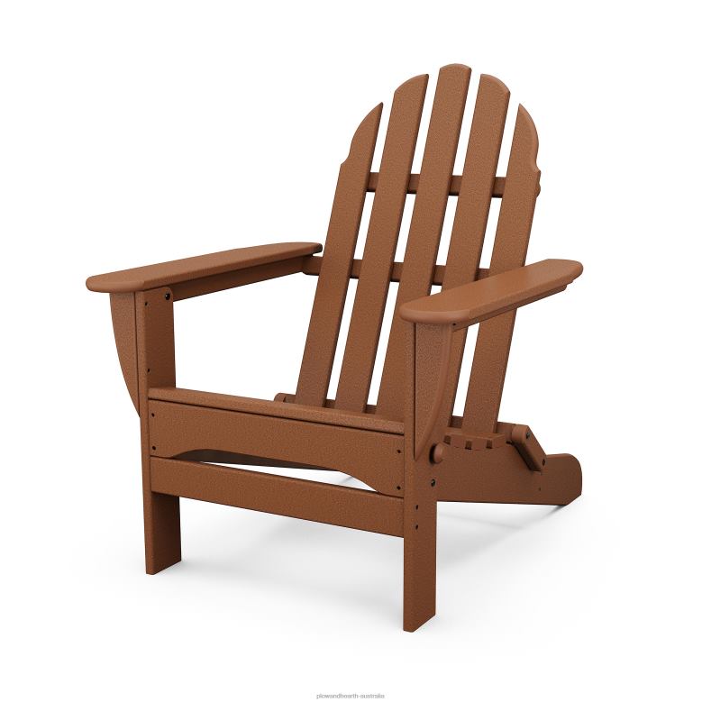 Plow & Hearth POLYWOOD Low-Maintenance Adirondack Chair - TEAK P22BD1181 Houseware