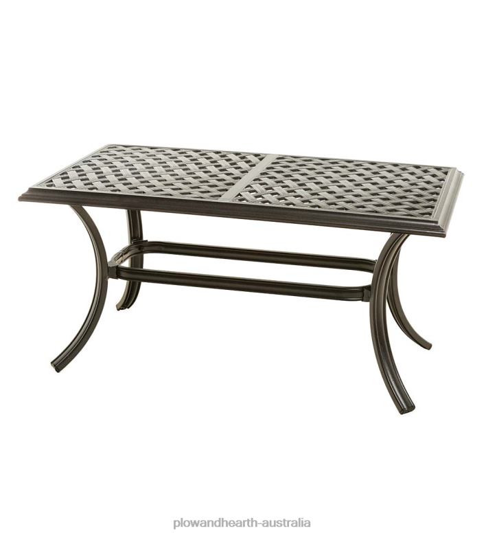 Plow & Hearth Park Grove Cast Aluminum Outdoor Coffee Table P22BD1185 Houseware