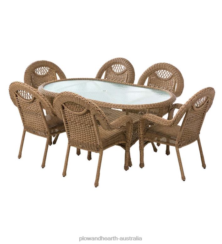 Plow & Hearth Prospect Hill Oval Dining Table and Chairs P22BD1093 Houseware