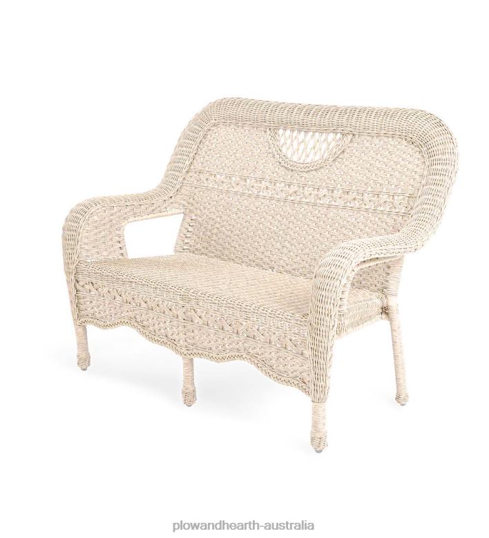 Plow & Hearth Prospect Hill Wicker Settee Set P22BD1091 Houseware