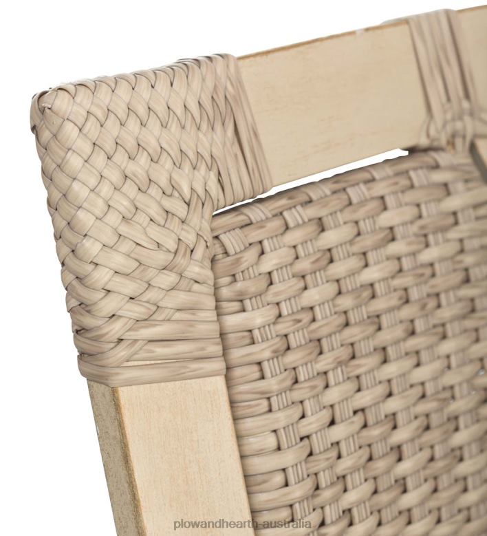 Plow & Hearth Urbanna Premium Wicker Collection in Driftwood with Luxury Cushions P22BD1092 Houseware