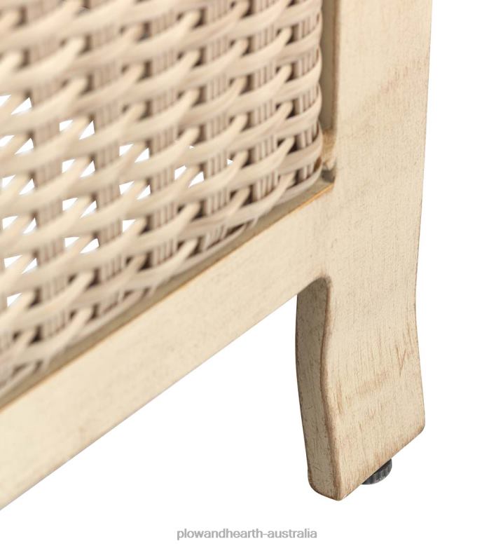 Plow & Hearth Urbanna Premium Wicker Collection in Driftwood with Luxury Cushions P22BD1092 Houseware