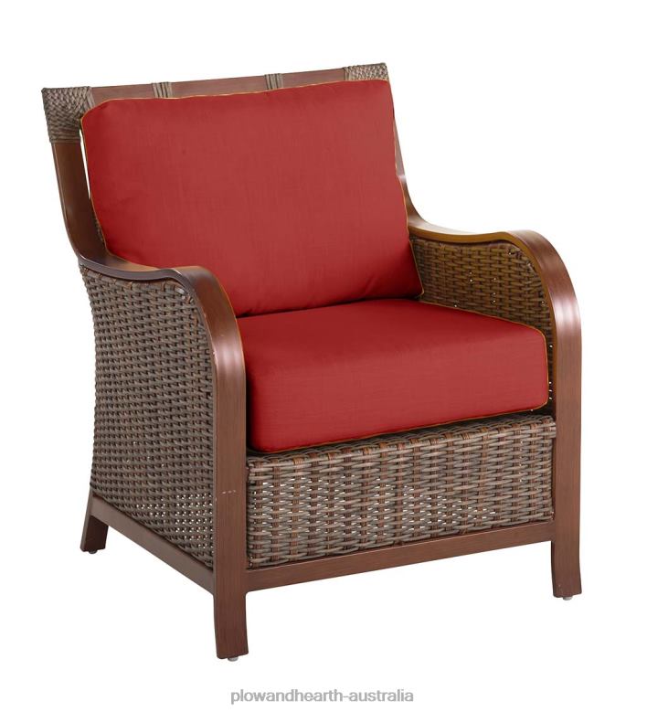 Plow & Hearth Urbanna Premium Wicker Collection with Luxury Cushions P22BD1089 Houseware