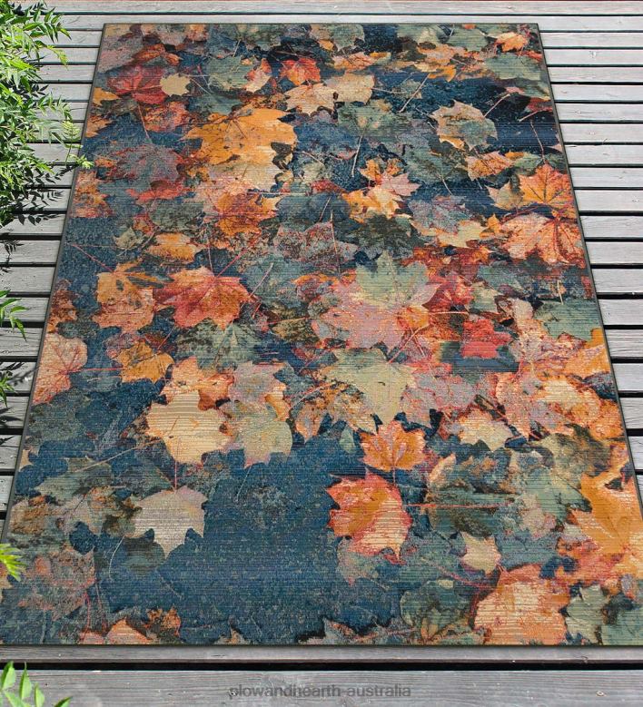 Plow & Hearth Autumn Leaves 100% Polypropylene Indoor/Outdoor Rug P22BD1359 Houseware