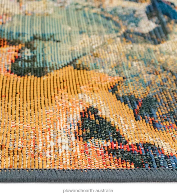 Plow & Hearth Autumn Leaves 100% Polypropylene Indoor/Outdoor Rug P22BD1359 Houseware