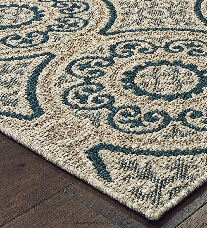 Plow & Hearth Cambridge Circles Indoor/Outdoor Rug P22BD1394 Houseware
