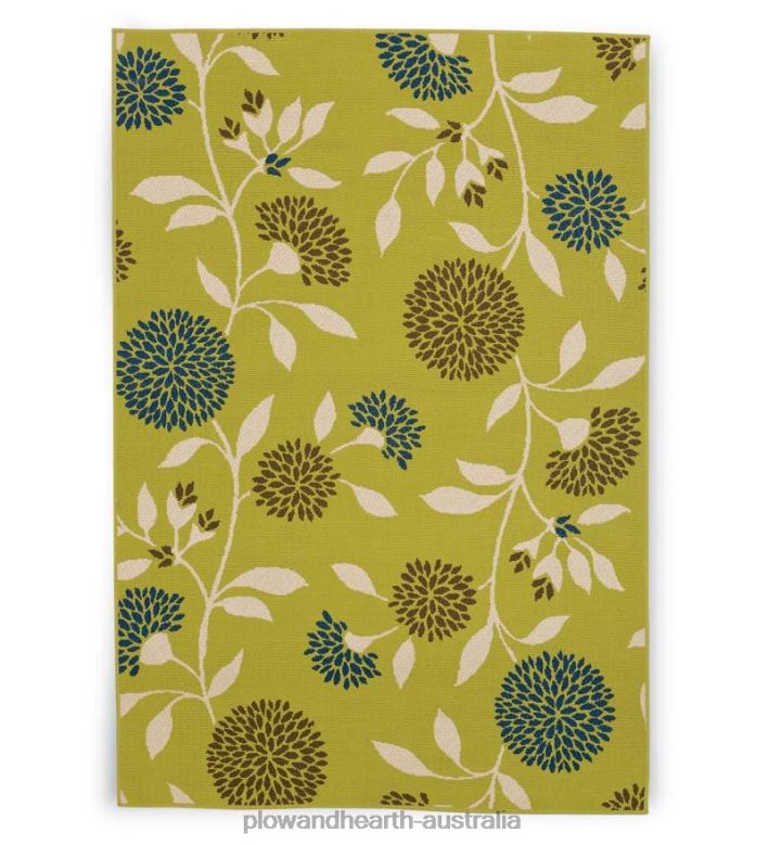 Plow & Hearth Floral Surry Indoor/Outdoor Polypropylene Area Rug P22BD1277 Houseware