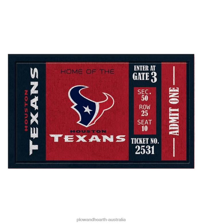 Plow & Hearth Houston Texans Durable Turf Mat P22BD1384 Houseware
