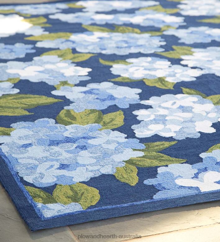 Plow & Hearth Hydrangea Indoor/Outdoor Rug P22BD1271 Houseware