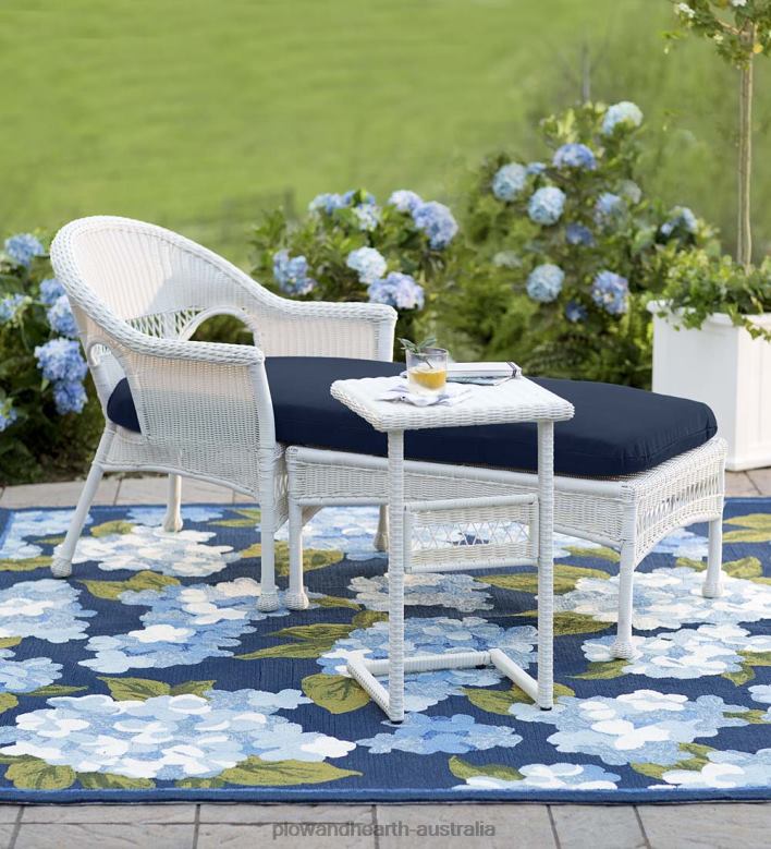 Plow & Hearth Hydrangea Indoor/Outdoor Rug P22BD1271 Houseware