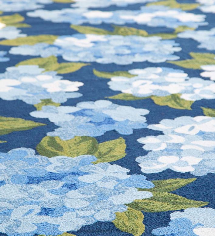 Plow & Hearth Hydrangea Indoor/Outdoor Rug P22BD1271 Houseware