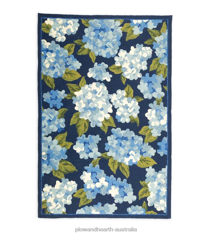 Plow & Hearth Hydrangea Indoor/Outdoor Rug P22BD1271 Houseware