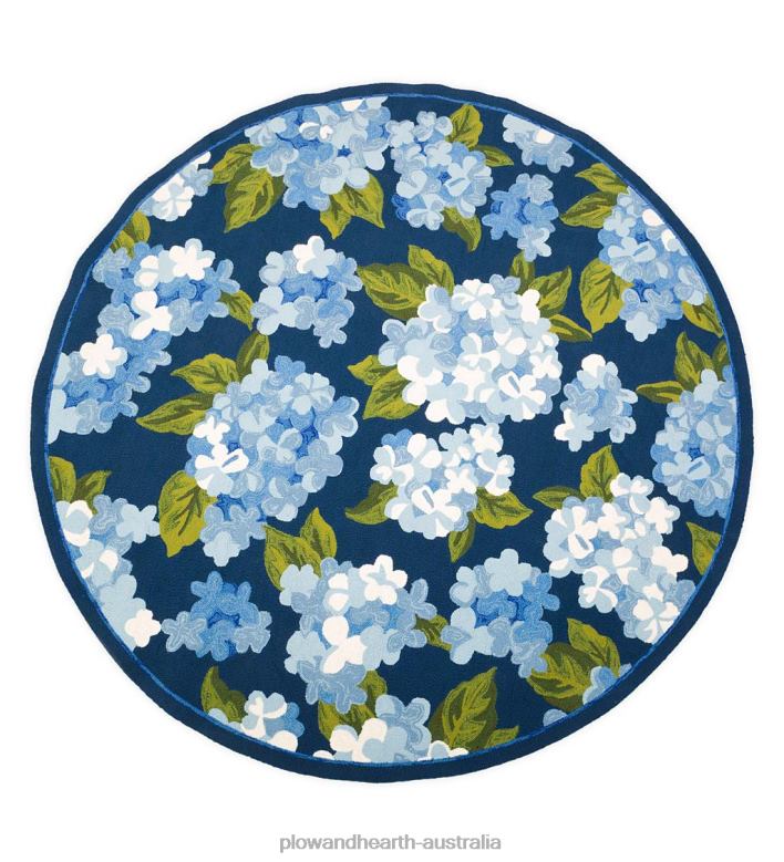 Plow & Hearth Hydrangea Indoor/Outdoor Rug P22BD1271 Houseware