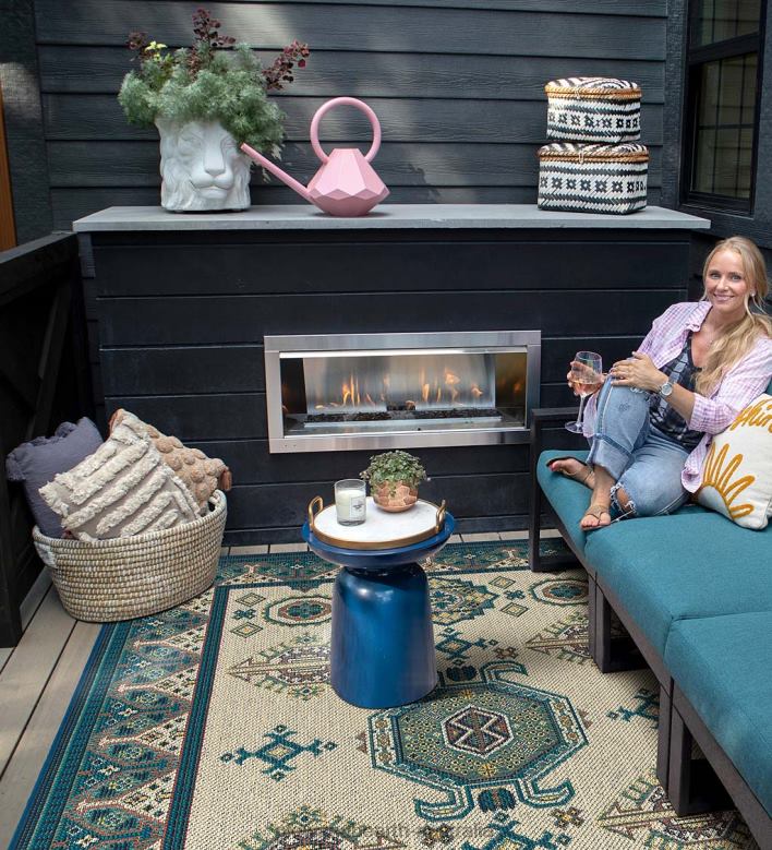 Plow & Hearth Indoor/Outdoor Big Top Jacksonville Rug P22BD1409 Houseware