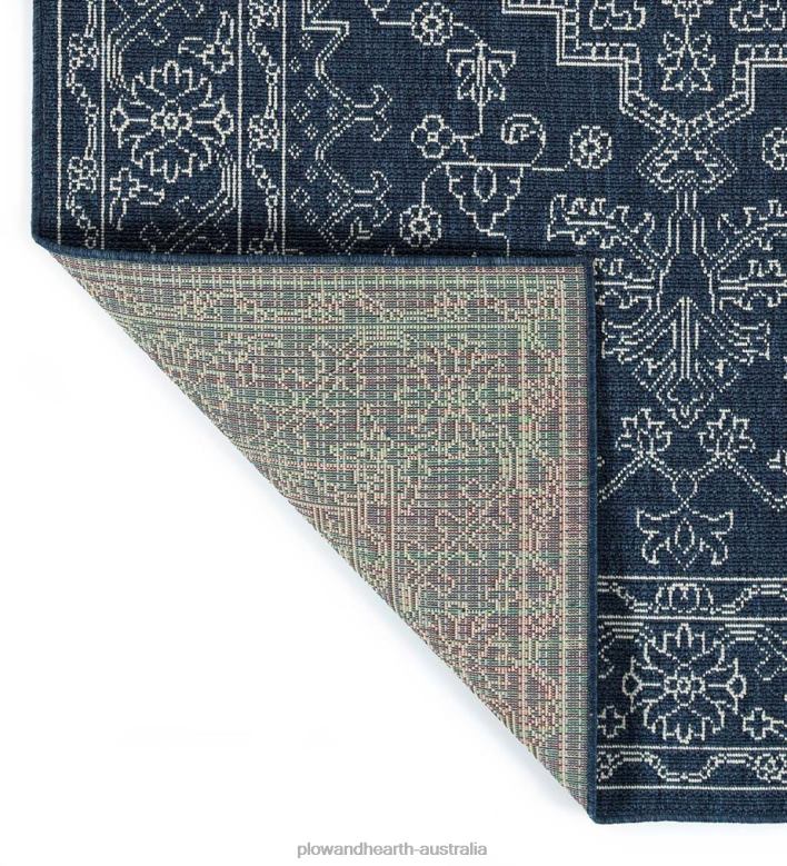 Plow & Hearth Indoor/Outdoor Brunswick Damask Polypropylene Rug P22BD1396 Houseware