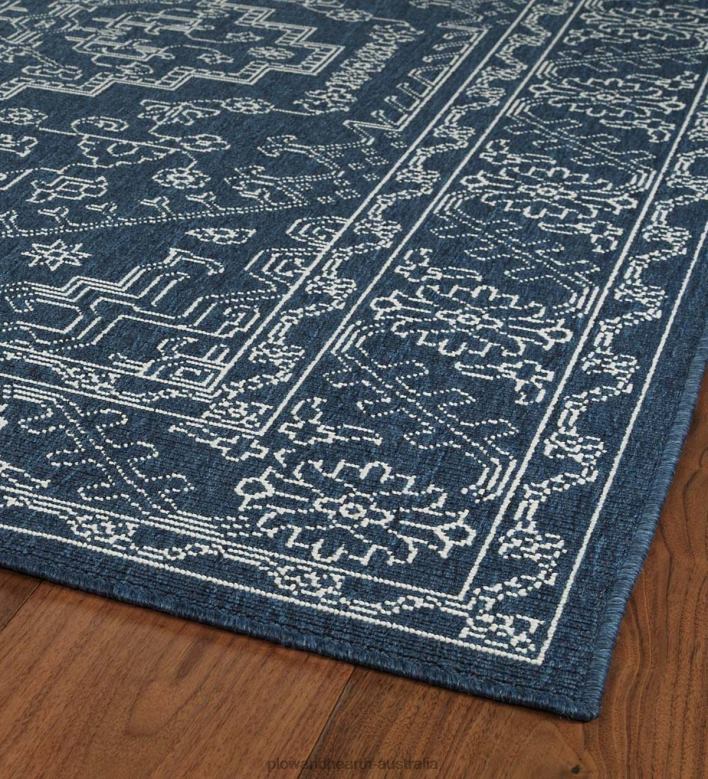 Plow & Hearth Indoor/Outdoor Brunswick Damask Polypropylene Rug P22BD1396 Houseware