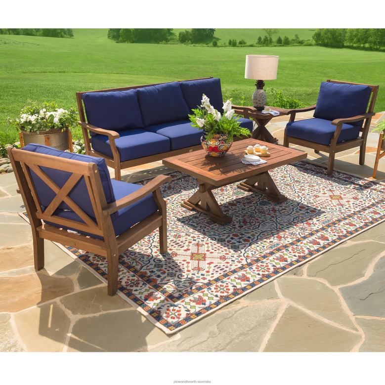 Plow & Hearth Indoor/Outdoor Brunswick Tapestry Polypropylene Rug P22BD1375 Houseware