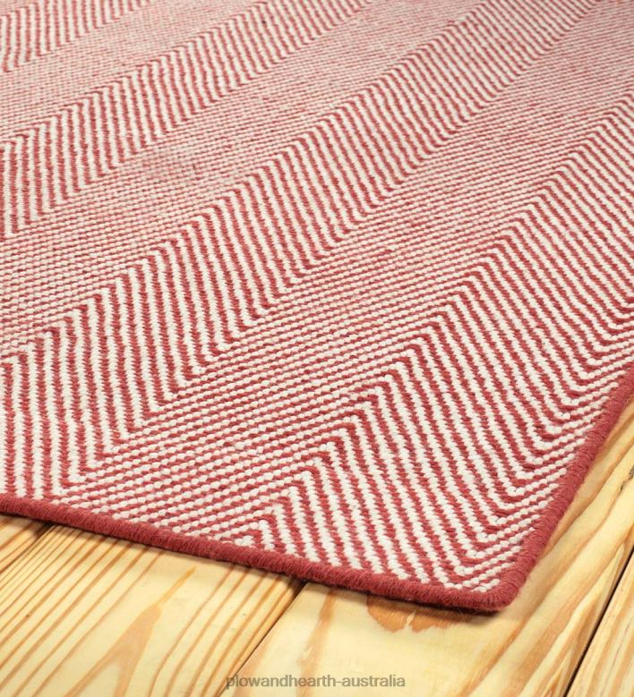 Plow & Hearth Indoor/Outdoor Fair Isle Herringbone Rug P22BD1399 Houseware