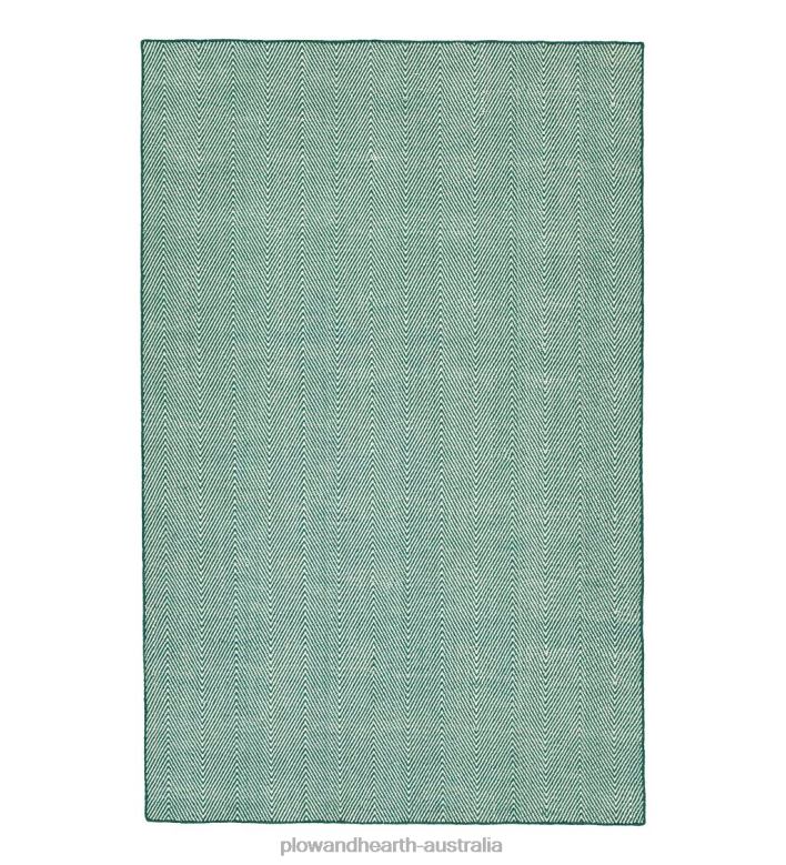 Plow & Hearth Indoor/Outdoor Fair Isle Herringbone Rug P22BD1399 Houseware