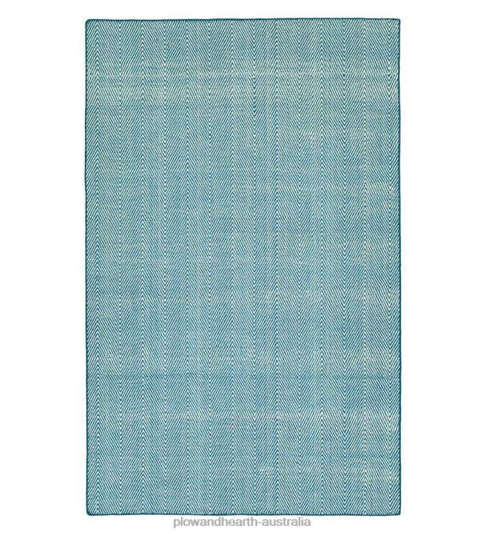 Plow & Hearth Indoor/Outdoor Fair Isle Herringbone Rug P22BD1399 Houseware