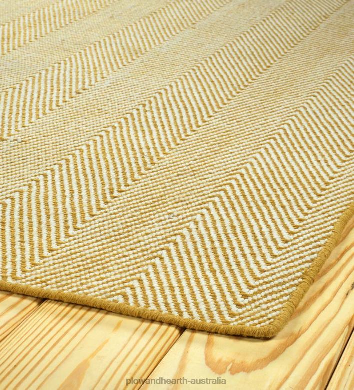 Plow & Hearth Indoor/Outdoor Fair Isle Herringbone Rug P22BD1399 Houseware