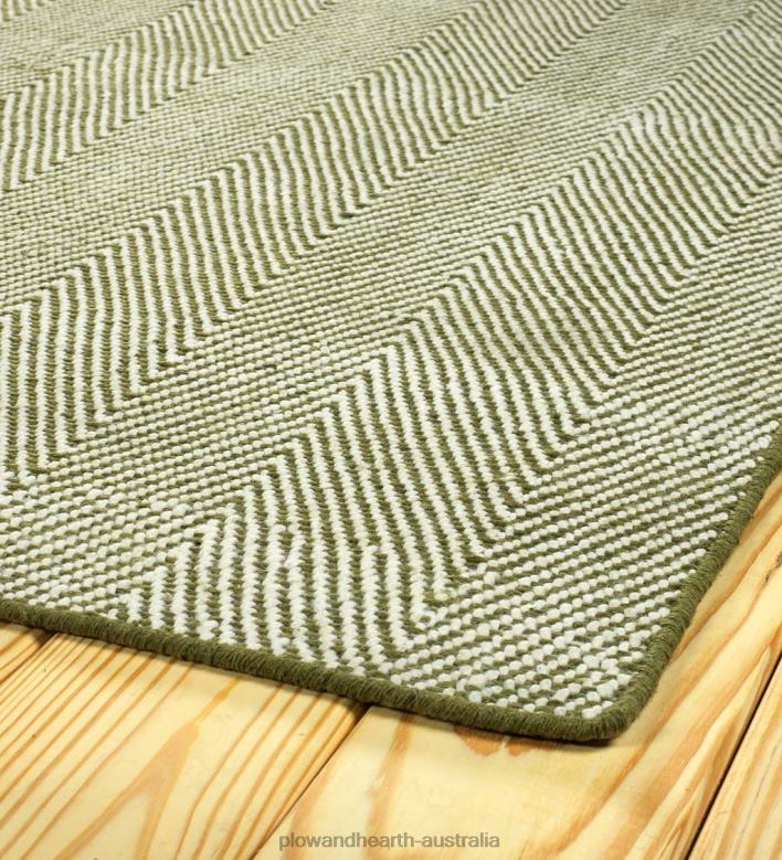 Plow & Hearth Indoor/Outdoor Fair Isle Herringbone Rug P22BD1399 Houseware