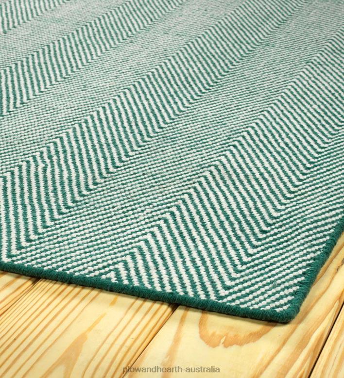 Plow & Hearth Indoor/Outdoor Fair Isle Herringbone Rug P22BD1399 Houseware