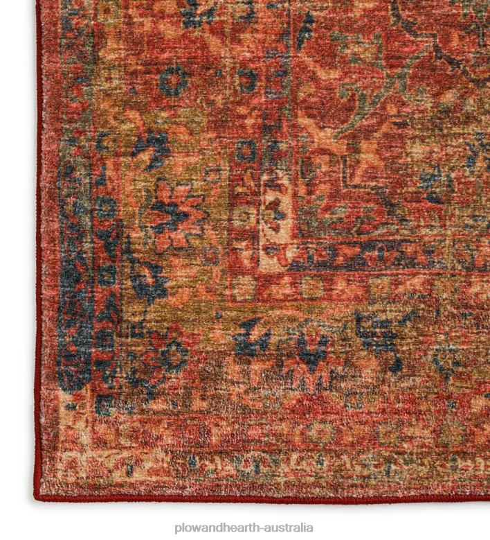 Plow & Hearth Indoor/Outdoor Graves Mill Border Round Rug P22BD1350 Houseware