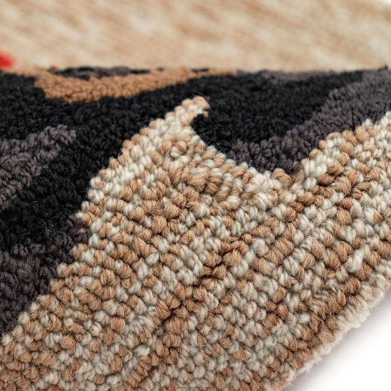 Plow & Hearth Indoor/Outdoor Hand-Hooked Christmas Dachshunds Accent Rug P22BD1338 Houseware