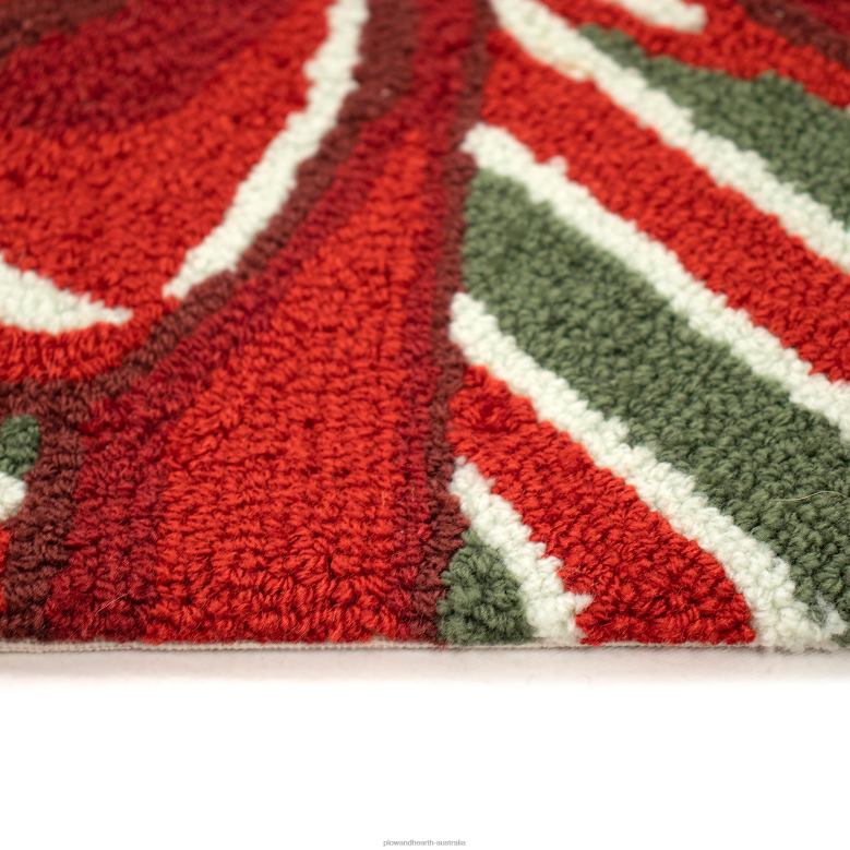 Plow & Hearth Indoor/Outdoor Hand-Hooked Christmas Gift Accent Rug P22BD1334 Houseware