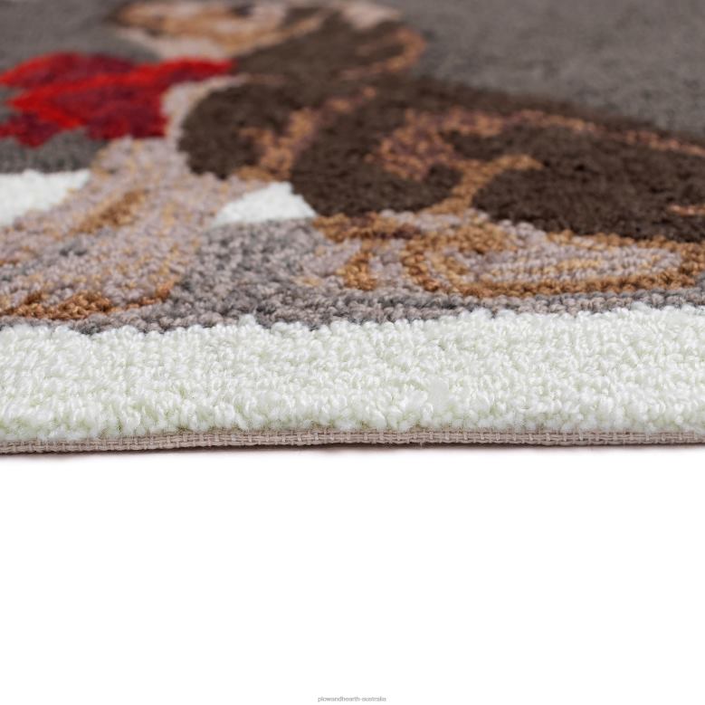 Plow & Hearth Indoor/Outdoor Hand-Hooked Good Dog Accent Rug P22BD1323 Houseware