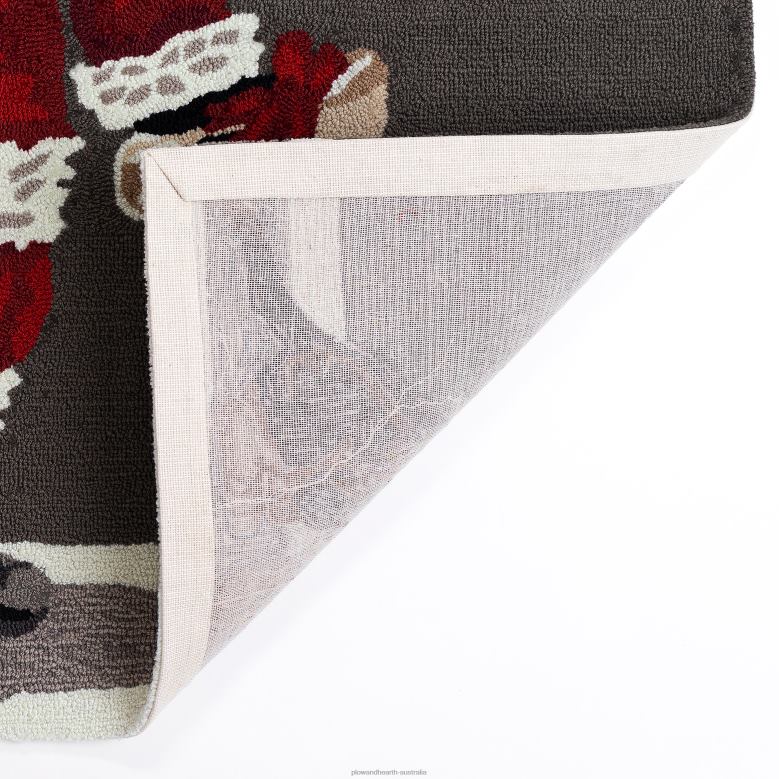 Plow & Hearth Indoor/Outdoor Hand-Hooked Good Dog Accent Rug P22BD1323 Houseware