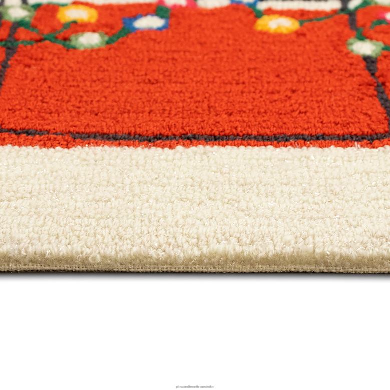 Plow & Hearth Indoor/Outdoor Hand-Hooked Happy Howlidays Accent Rug P22BD1332 Houseware