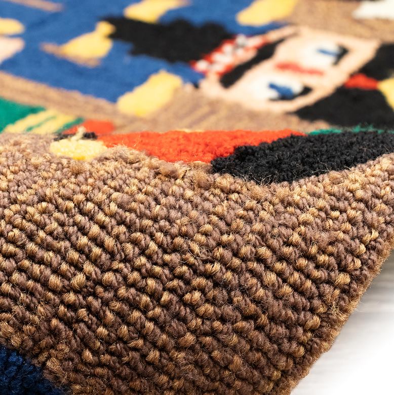 Plow & Hearth Indoor/Outdoor Hand-Hooked Nutcracker Trio Accent Rug P22BD1327 Houseware