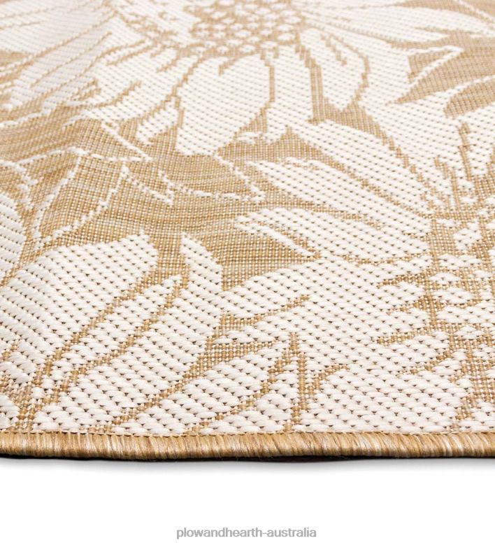 Plow & Hearth Indoor/Outdoor Sunflower Rug P22BD1442 Houseware