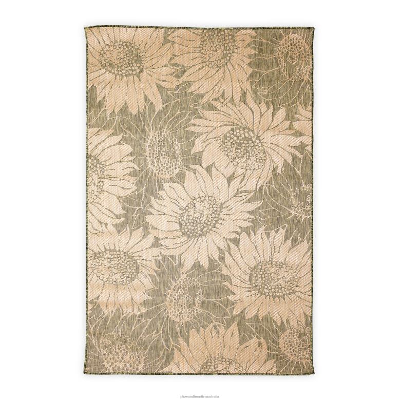 Plow & Hearth Indoor/Outdoor Sunflower Rug P22BD1442 Houseware