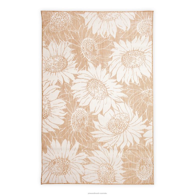 Plow & Hearth Indoor/Outdoor Sunflower Rug P22BD1442 Houseware