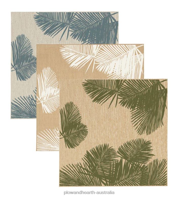 Plow & Hearth Indoor/Outdoor Textured Palms Polypropylene Rug P22BD1360 Houseware