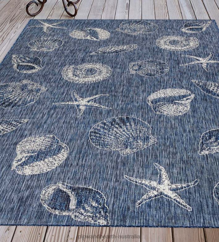 Plow & Hearth Indoor/Outdoor Textured Shells Polypropylene Rug P22BD1367 Houseware