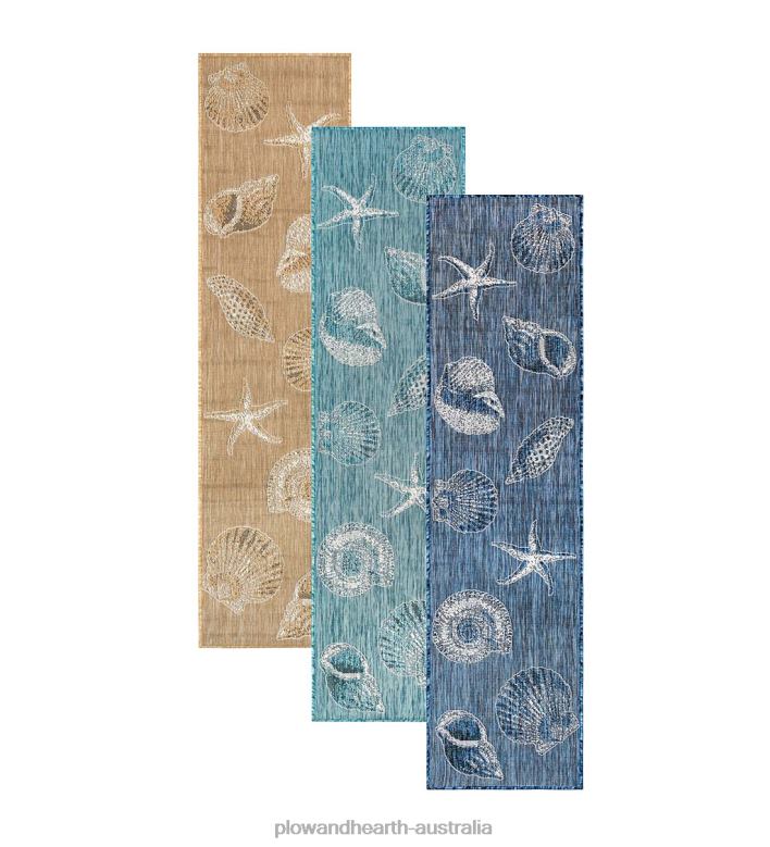 Plow & Hearth Indoor/Outdoor Textured Shells Polypropylene Rug P22BD1367 Houseware