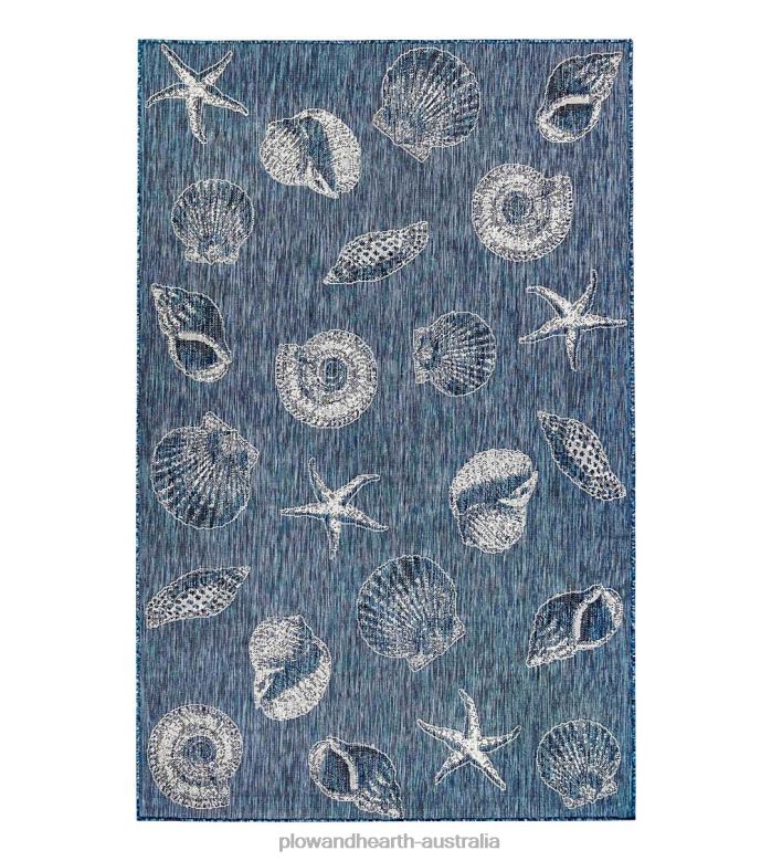 Plow & Hearth Indoor/Outdoor Textured Shells Polypropylene Rug P22BD1367 Houseware