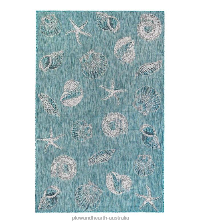 Plow & Hearth Indoor/Outdoor Textured Shells Polypropylene Rug P22BD1367 Houseware