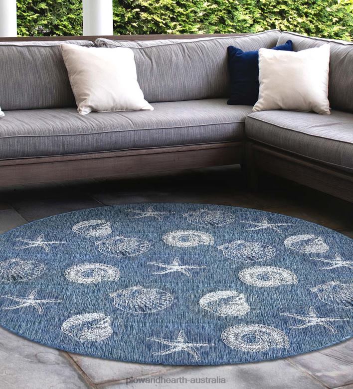 Plow & Hearth Indoor/Outdoor Textured Shells Polypropylene Rug P22BD1367 Houseware
