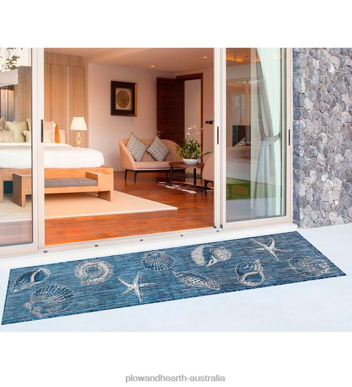Plow & Hearth Indoor/Outdoor Textured Shells Polypropylene Rug P22BD1367 Houseware