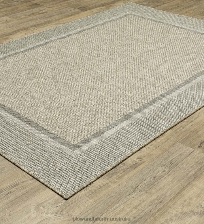Plow & Hearth Indoor/Outdoor Yucatan Border Polypropylene Rug P22BD1413 Houseware