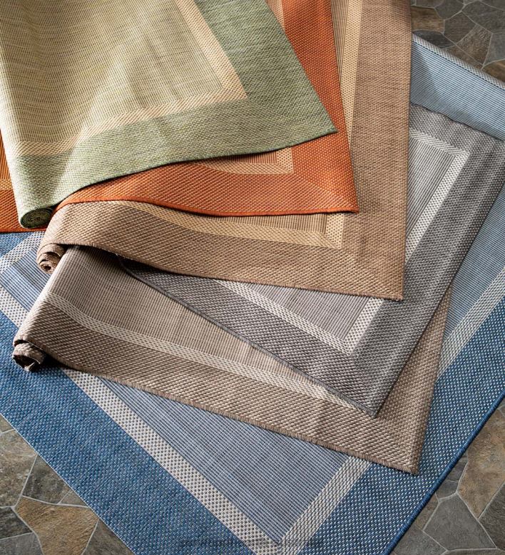 Plow & Hearth Veranda Framework Indoor/Outdoor Polypropylene Rug P22BD1404 Houseware