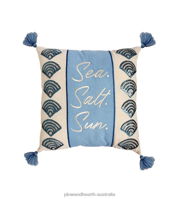 Plow & HearthSea.Salt.Sun.Decorative Throw Pillow P22BD2464 Houseware