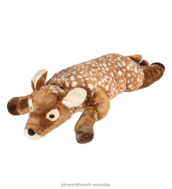 Plow & Hearth Fuzzy Spotted Fawn Plush Cuddle Animal Body Pillow P22BD2356 Houseware